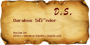 Darabos Sándor névjegykártya
