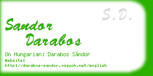 sandor darabos business card